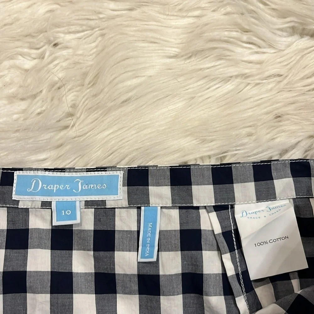 Draper James ‘Dolly’ gingham checked ruffled mini skirt cotton poplin 10 - Picture 6 of 9